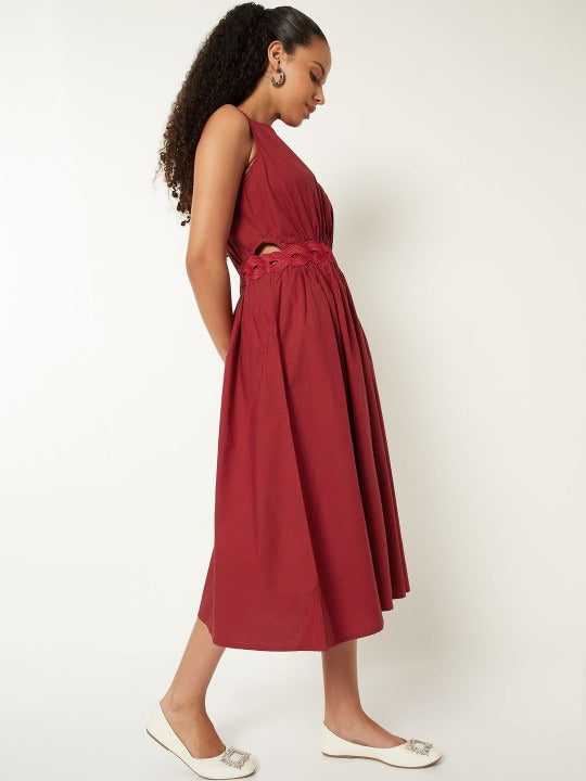 Women Solid a-Line Dress