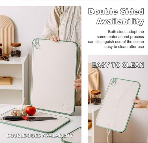 Cutting Board for Kitchen,Wheat Straw Cutting Board Set of 3,Easy Grip Handle,Thick Chopping Board