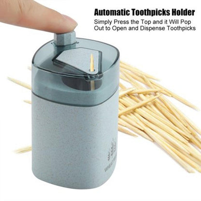 Press-and-Get Toothpick Dispenser Box with Sleek Design, Featuring an Innovative Automatic