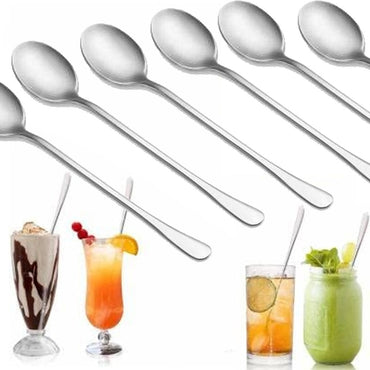 Long Handle Spoon Set, Ice Cream Spoon for Tall Glasses (7.5Inch) -2Pcs/6Pcs