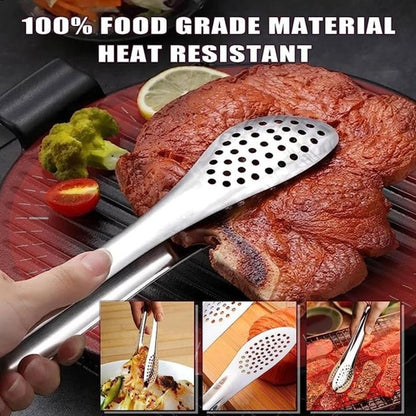 Barbecue Food Tongs Stainless Steel Multifunctional Meat Salad Clip