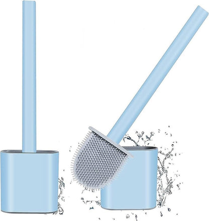 Toilet Brush with Holder - Toilet Cleaning Brush for Quick Drying Bathroom, Wall Mounted Silicone
