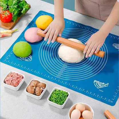 Large Size Silicone Baking Mat Pizza Dough Maker Pastry Kitchen Gadgets Cooking Tools Utensils Bakeware Kneading Accessories Dough mat kitchen tools baking supplies Dough Pizza Dough Non-Stick Maker