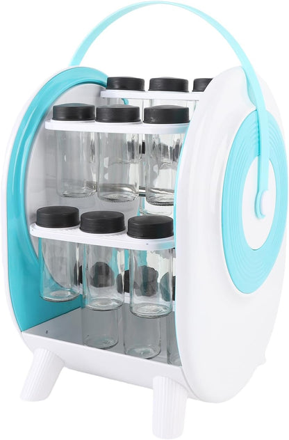 360 Degree Rotating Seasoning Organizer, Condiment Holder, Space Saving Kitchen Countertop Organizer with 360 Rotation for Home Chefs, Spice rack, Container Kitchen Accessories, Chilli, Turmeric, Pepper, Sault all kind of Seasong spices rack