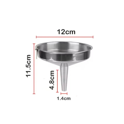 Stainless Steel Food Scoop & Metal Funnel