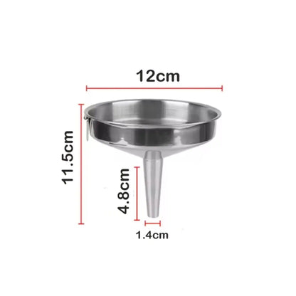 Stainless Steel Food Scoop & Metal Funnel