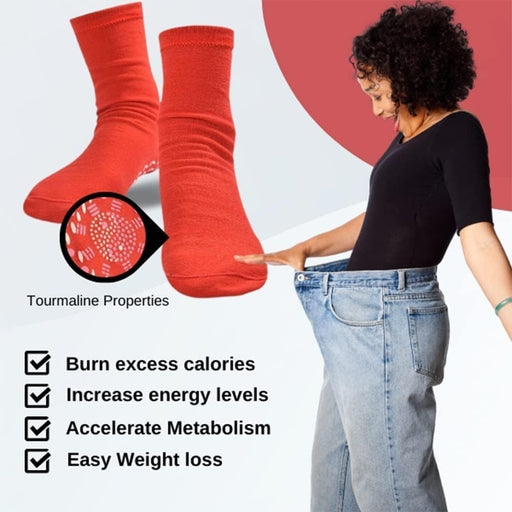 2-Piece Tourmaline Self-Heating Magnetic Health Socks