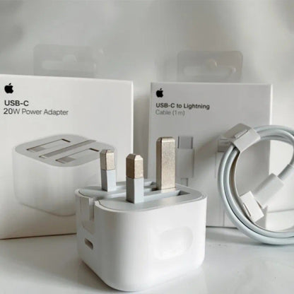 20W Fast Charger with Lightning USB-C Cable, QC 3.0 for IPhone 6-13 Series