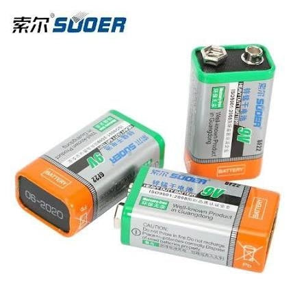 10PCS Genuine SOUER 9V Super Heavy Duty Battery
