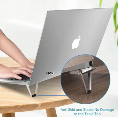 2Pcs Metal Foldable Laptop Stand Universal Non-Slip Bracket