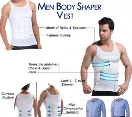 Slim N Lift Men’s Body Shaper Vest, Waist Control Shirt for a Sculpted Look & Everyday Wear