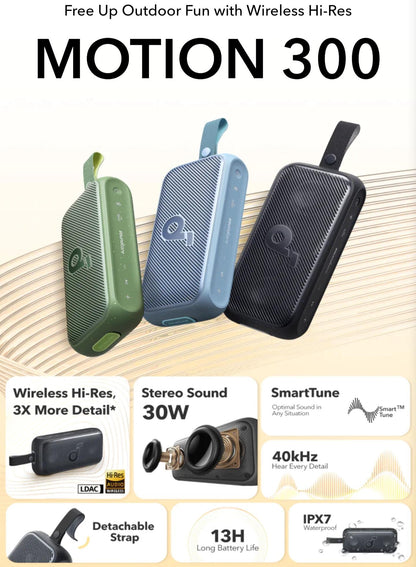 Anker Soundcore Motion 300 Wireless Hi-Res 30W Powerful Portable Speaker with BassUp