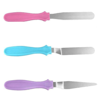 3Pcs Set Stainless Steel Cream Spatula Cake Scraper Smoother