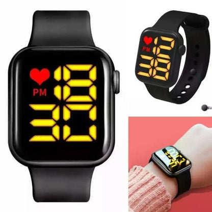 Fashionable Luxury Silicone Band LED Digital Sports Belt Band Watch for Smart Men Boys Gents Ladies