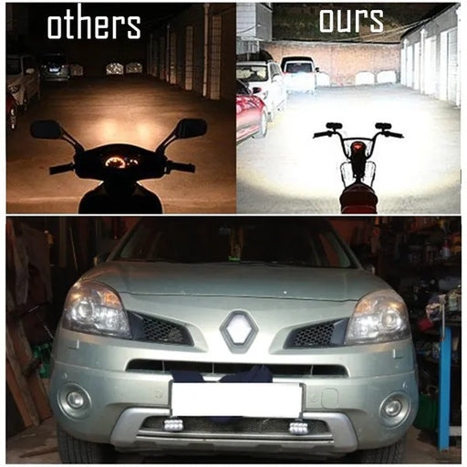 16 LED 12V Vehicle Spot Light – Waterproof Fog Light for Car, Bike, Van & Tuk, High Brightness Front