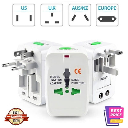 Travel Adapter Universal Worldwide All in One International Travel Adaptor Wall AC 110V-240V