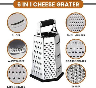 6 Slided Stainless Steel Grater