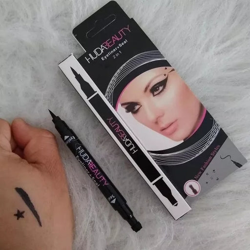 Huda Beauty Eye Liner with Stamp Double Side