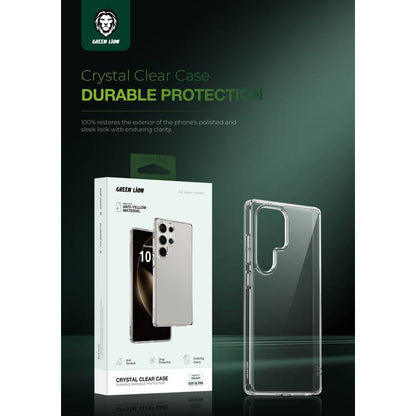 Green Lion Crystal Clear Case for Samsung Galaxy S25 ULTRA , Polycarbonate Case, Anti Fingerprint & Anti Yellowing, Precise Cutouts, HD Clarity, Daily Protection, Eco-Friendly Material - Clear