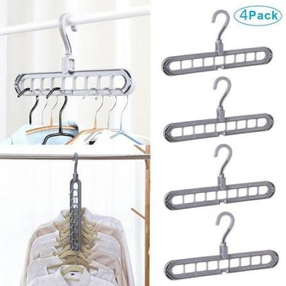 Space Saving Clothes Hangers 9Slots [4 Pcs]