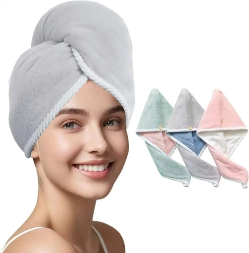 Double Thickened Microfiber Hair Towel,Hair Towel Wrap for Women,