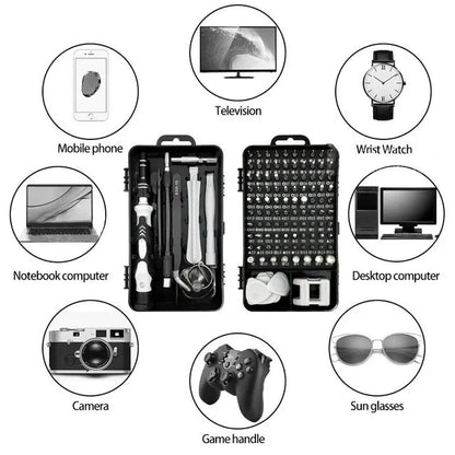 115-In-1 Precision Screwdriver Set | Magnetic Electronics Repair Kit for PC, Phone & Watch