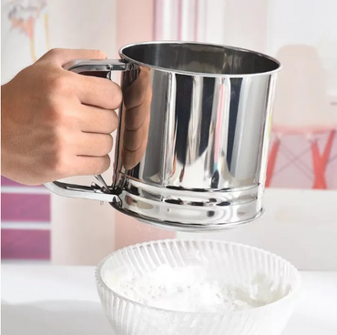 Stainless Steel Handheld Mini Flour Sifter | Fine Mesh Powdered Sugar & Baking Strainer