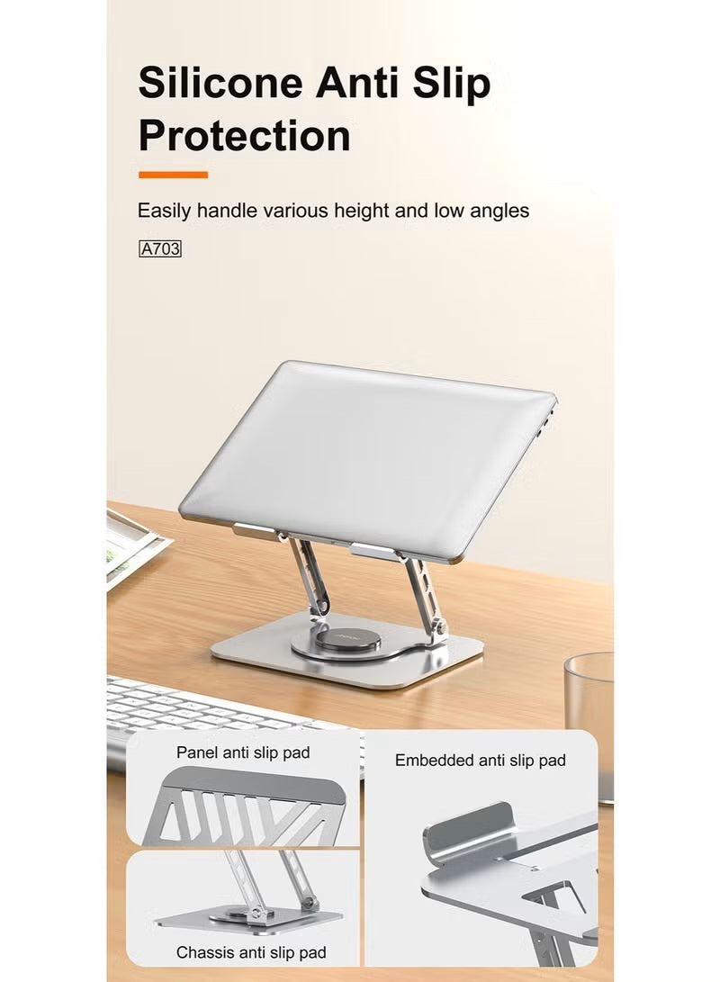 ASPOR A703 Laptop Stand – Foldable Metal Base