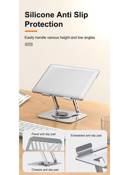 ASPOR A703 Laptop Stand – Foldable Metal Base