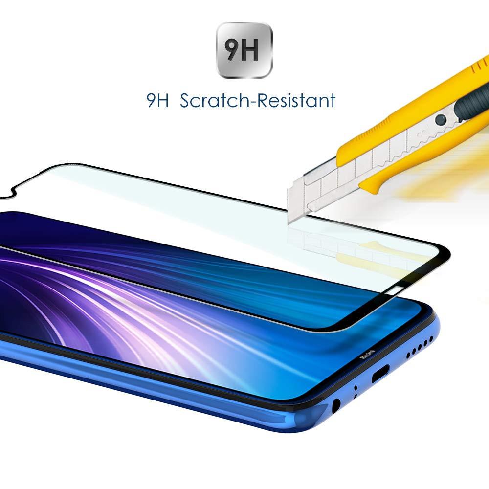 2 IN 1  Premium Quality Tempered Glass Film for Xiaomi Redmi 8 / 8A - Black