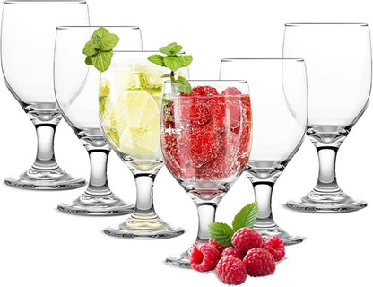 Embassy Goblet Soda Lime Glass Wine Glasses 6Pcs Set