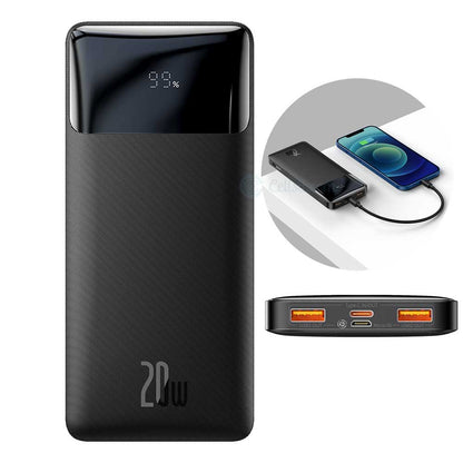 Baseus 10000mah 20W Fast Charging Type-C Output Power Bank with Digital Display