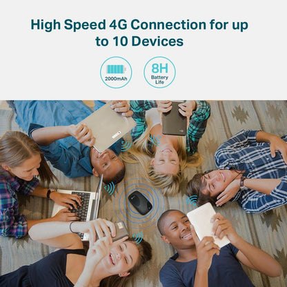 TP-Link M7200 150Mbps 4G LTE Mobile Wi-Fi Qualcomm LTE-FDD/LTE-TDD/DC-HS, M7200 (Qualcomm LTE-FDD/LTE-TDD/DC-HS)
