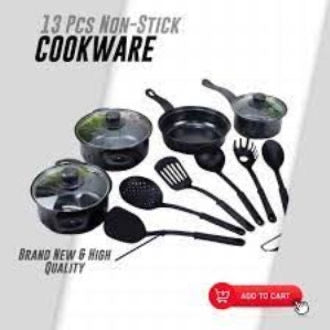 Non-Stick Cookware Set 13Pcs Set Non-Stick Pots Frying Pan Cooking Pot Cookware Set Utensil Set