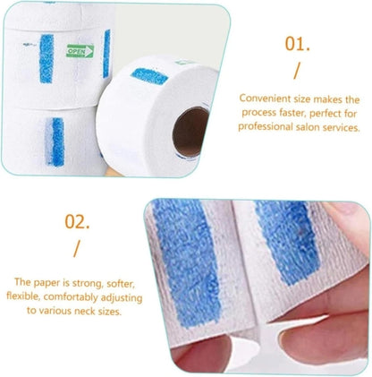 Neck Tape Disposable Barber Neck Paper Strips Roll 5 Pcs