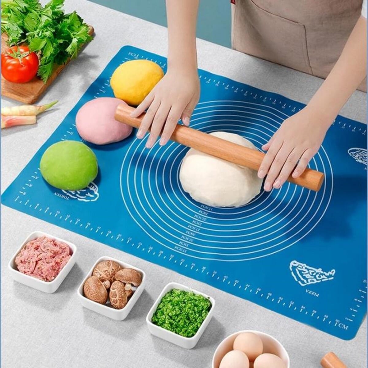 Silicone Cake Rolling Mat Baking Mat Multi Colour.