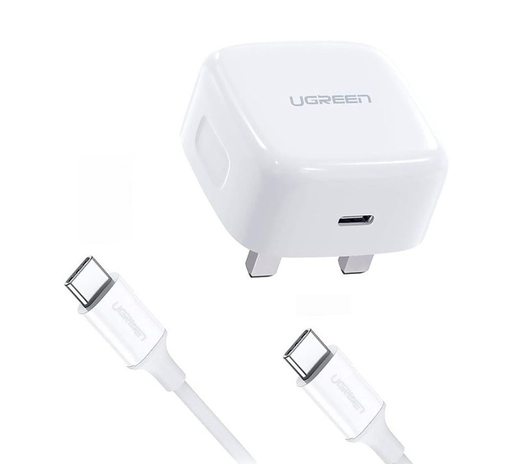 UGREEN 20W USB-C Fast Charger with USB-C to USB-C Cable 100cm
