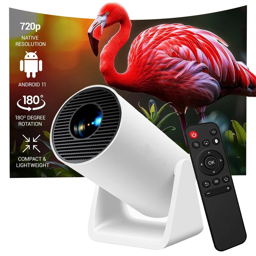 HY 300 Pro Projector for Home Portable HD Android 12 Short 4K & 1080p HY300 4K Smart Projector Android 11 Portable Wifi Mini Bluetooth 200Ansi Home Theater for SAMSUNG Apple Phone Movie