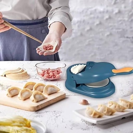 2 In 1 Plastic Manual Dumpling Momo Maker Kitchen Tool