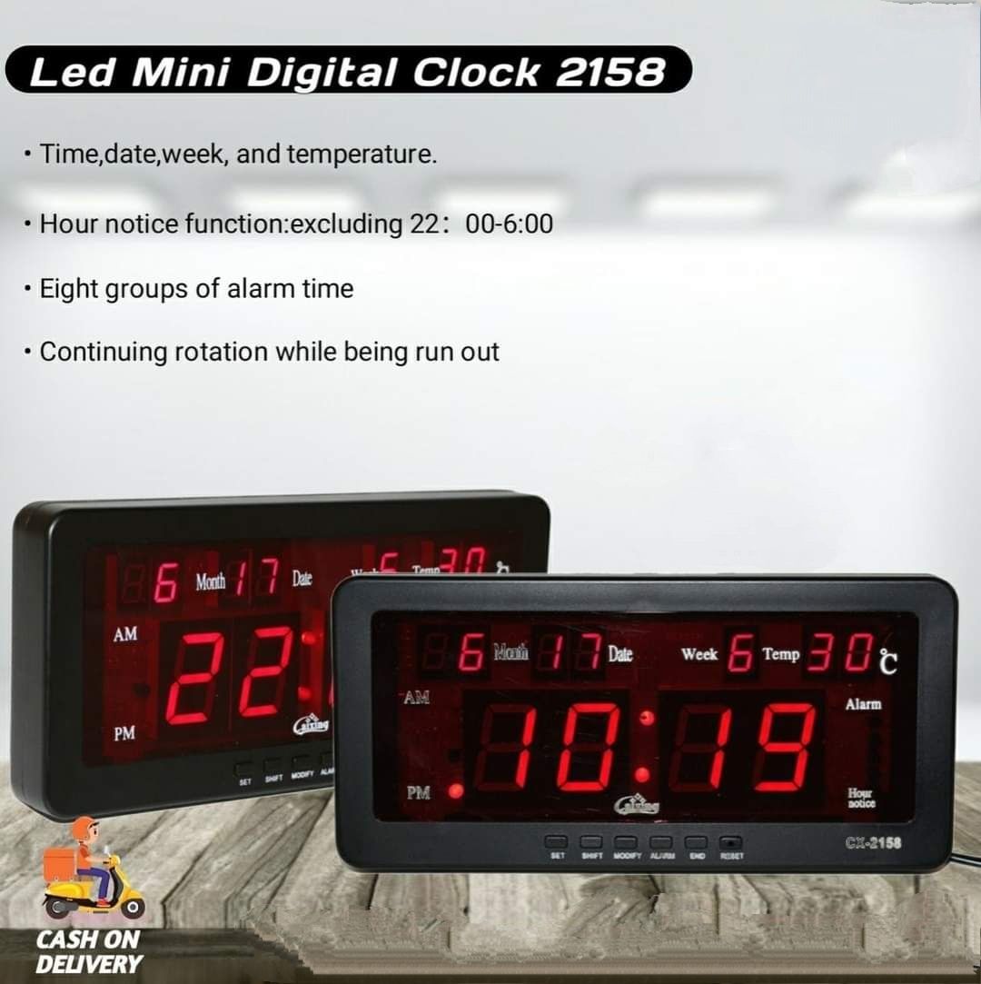 CAIXING LED DIGITAL CLOCK CX-2158 Wall Clock