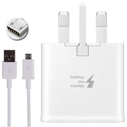 Samsung 9V 2a UK Fast Micro USB Charger 15W Travel Adapter for Note, J Series & S6