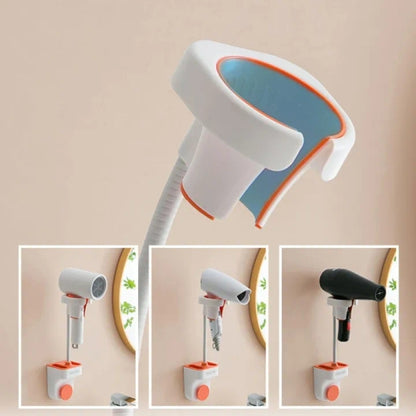 Wall Mounted Hair Dryer Rack Plastic Hair Dryer Holder