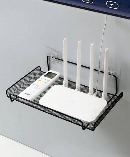 WiFi Router Shelf Stand Wall-Mounted TV Screen Top Storage Box Office Organizer Wall Mounts