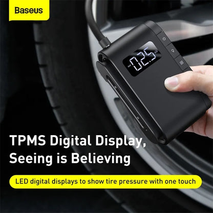 BASEUS Dynamic Eye Inflator Pump Motorcycle Bicycle Car Tire Inflatable Digital Portable Electric Auto Pump