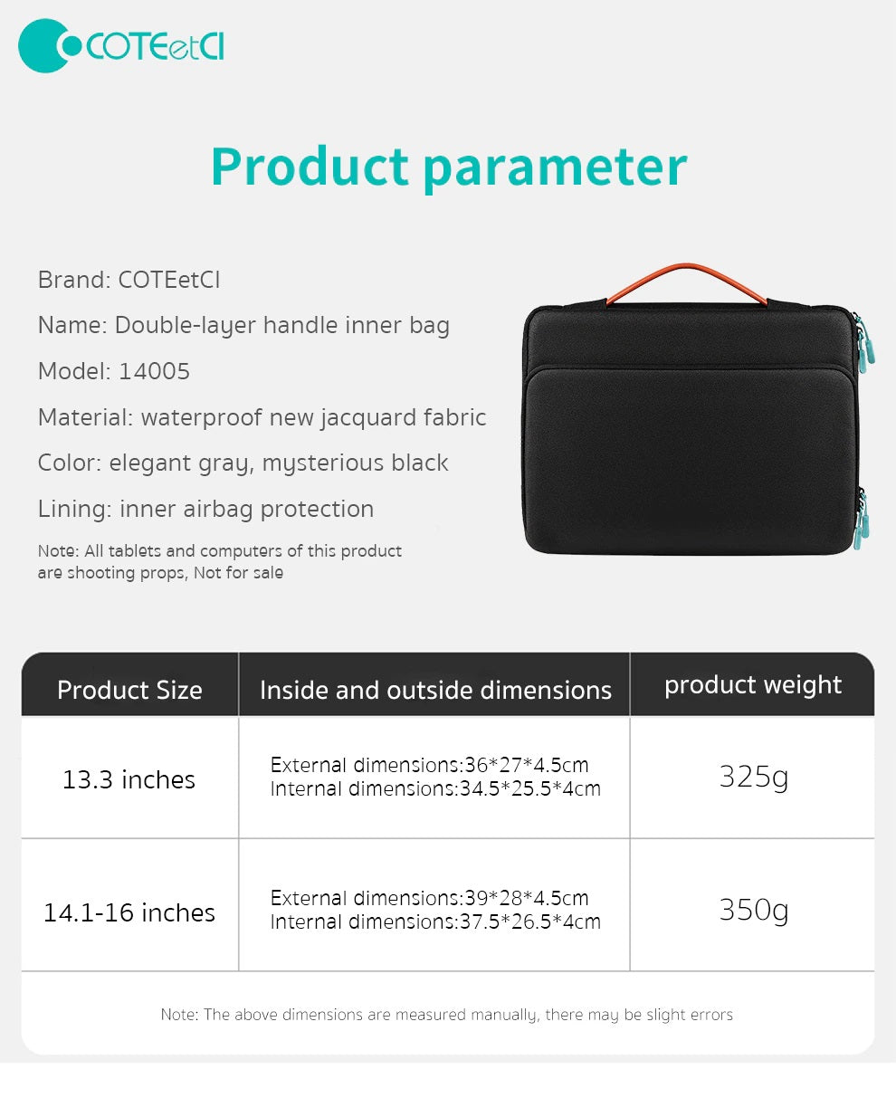 COTEetCI NoteBook Handle Liner Bag
