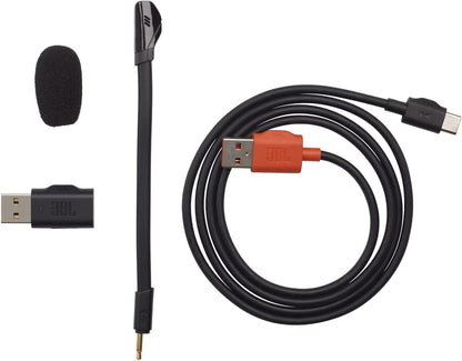 JBL Free WFH Wireless, Over Ear Headset with Detachable Voice-Focus Noise Cancelling Mic, Lossless & Low-lag 2.4GHz USB Dongle for Work from Home, Conference Calls, Online Learning & Teaching
