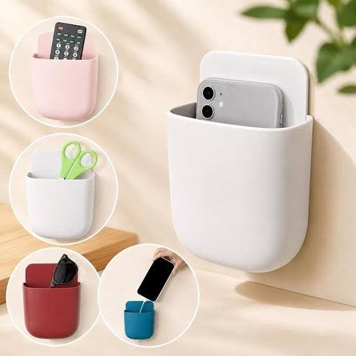 Wall-Mounted Multi-Functional Storage Box & Phone Holder
