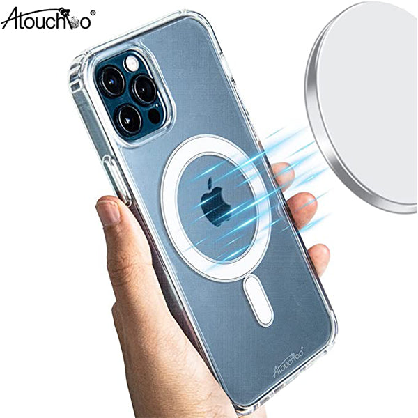 ATOUCHBO Anti Burst Armor Anti-Shock MagSafe Clear Case for iPhone 14 Series