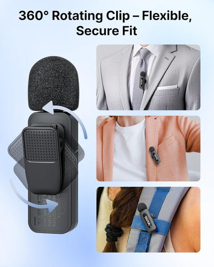 BOYA BY-V3 2.4 GHz Dual-Channel Wireless Microphone for iPhone