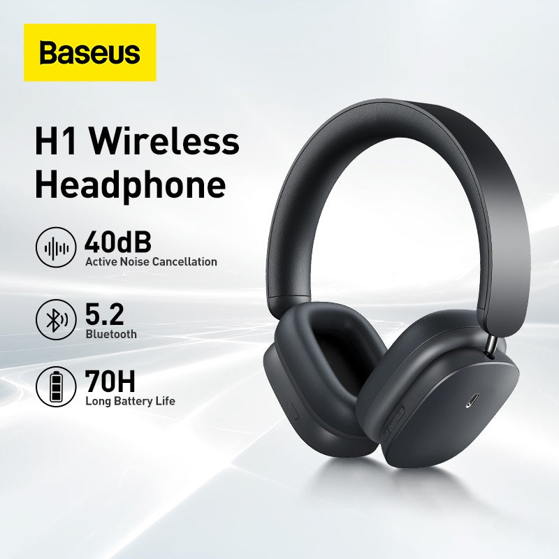 Baseus Earphone Bluetooth Bowie H1 wireless headphones BT 5.2 with ANC  ( Active Noise Cancelling )